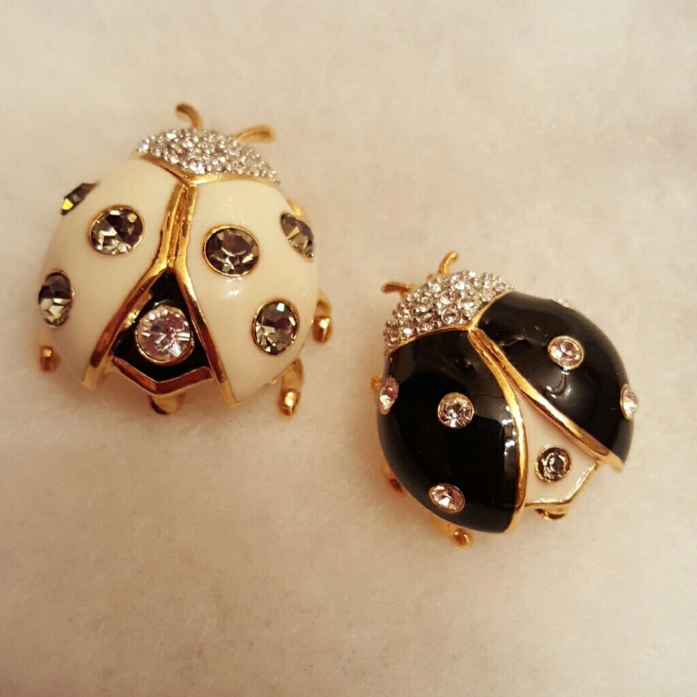 Joan Rivers Ladybugs Brooches Set/2